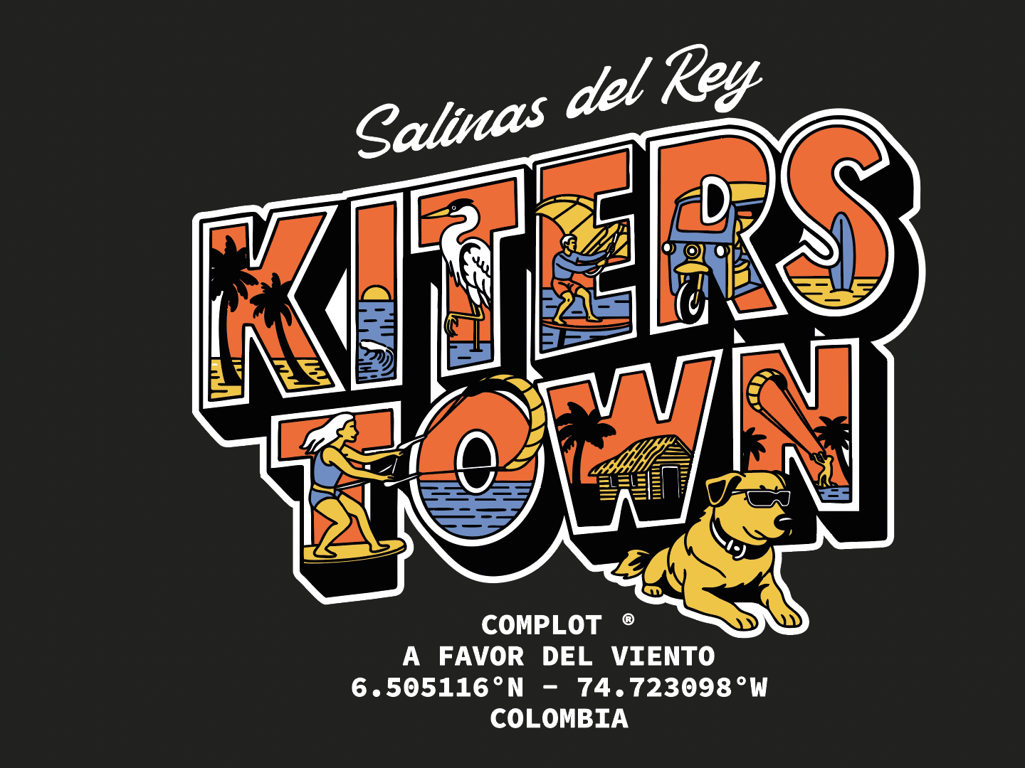Camiseta Kiters Town Black