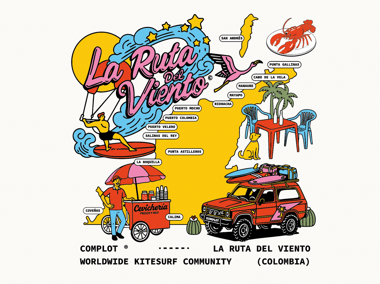 Camiseta La Ruta del Viento Off White