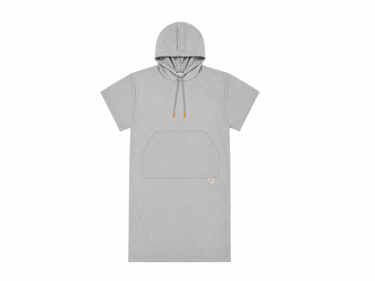 Poncho Microfibra Gris Claro