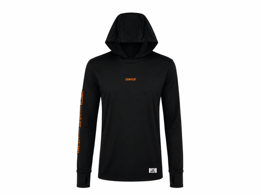 Rash con Capucha Microfibra Logo Naranja
